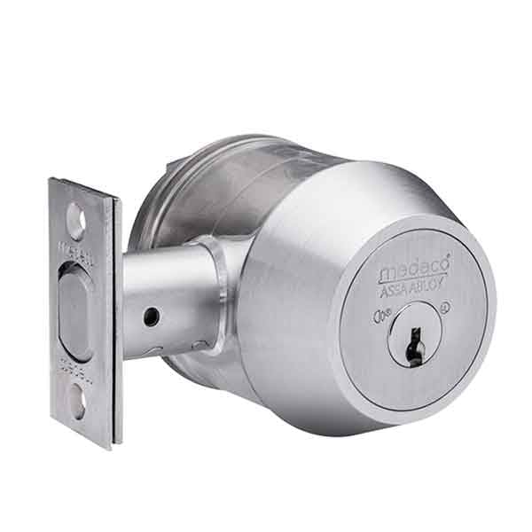 MEDECO:Maxum M3  Commercial BiAxial - Single Deadbolt - Backset 2-3/4" - 26 - Satin Chrome